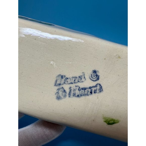 Hand & Heart Pottery Painted Floral Glazed Tray Olive Dish Crackers Trinkets - Picture 7 of 10